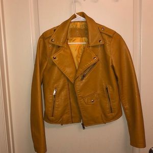 Gold leather jacket
